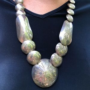 Reversible sterling silver necklace